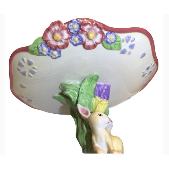 Magenta Serving Tray Seasonal Collection Rabbits‎ Platter Easter Floral Party - Picture 3 of 7